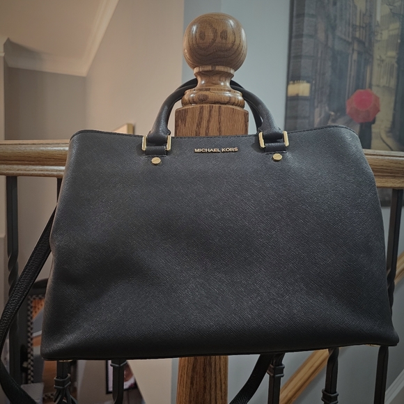 Michael Kors Savannah Medium Saffiano Leather Satchel Tote Bag - Picture 7 of 16